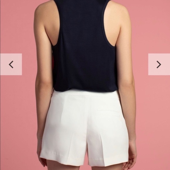 Trina Turk Daulton Crepe Short in White Size 8 - Picture 2 of 7